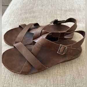 Chaco Dark Brown Leather Sandals